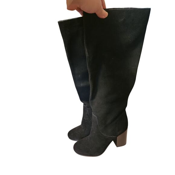 MICHAEL Michael Kors Size 8M Black Suede Slouchy Tall Boots NWOT - Picture 1 of 8